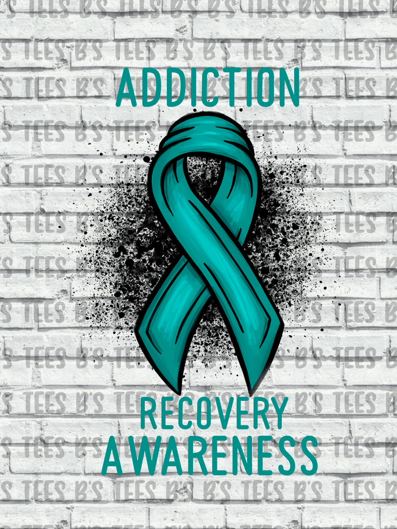 Addiction Recovery Awareness PNG Only