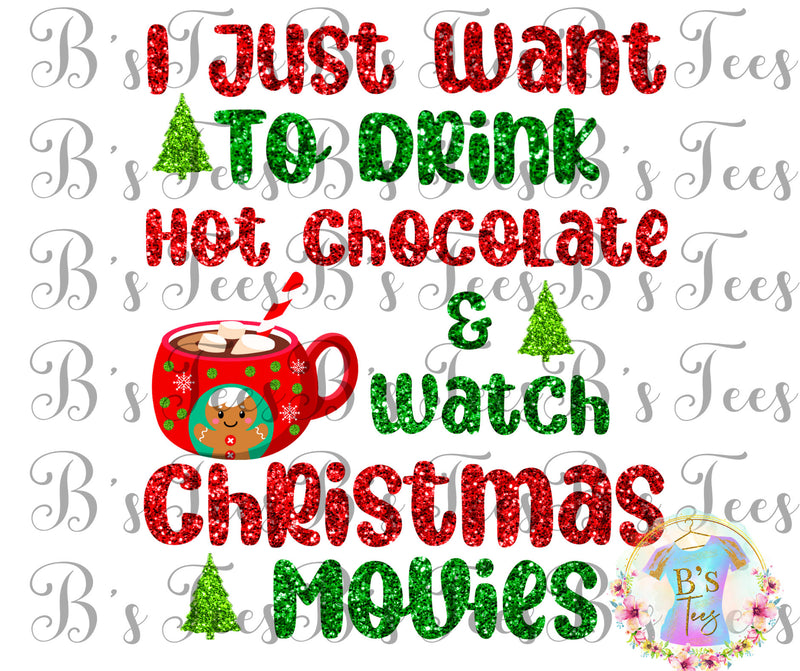 Hot Chocolate and Christmas Movies PNG DIGITAL